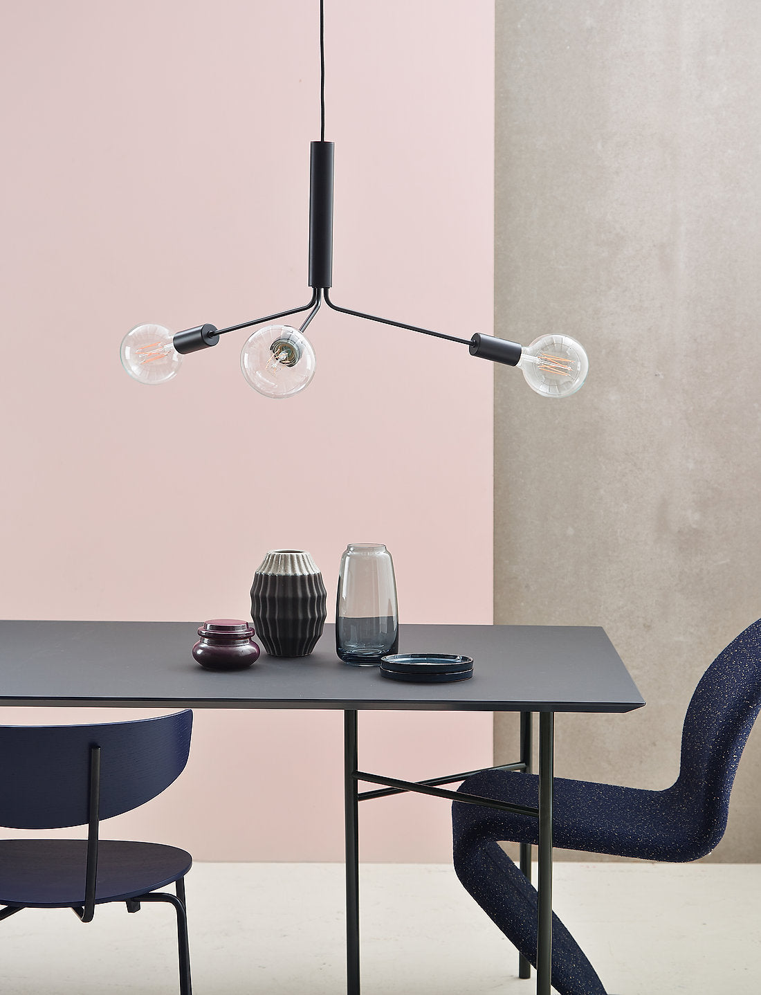 Mysolisra Modern Minimalist Metro Metal Chandelier - Lamp Copper