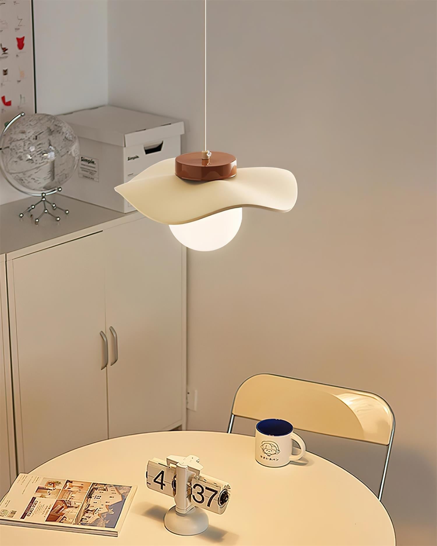 Suspension Verre Ondulé Ombre Sculptural Minimaliste Accent - Neutralighting