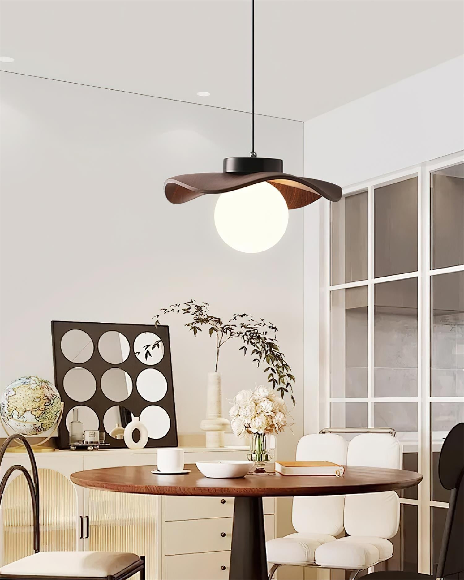 Suspension Verre Ondulé Ombre Sculptural Minimaliste Accent - Neutralighting