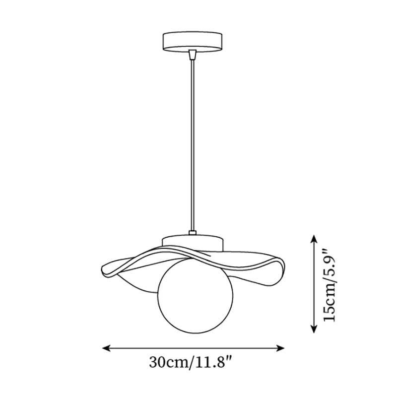 Suspension Verre Ondulé Ombre Sculptural Minimaliste Accent - Neutralighting