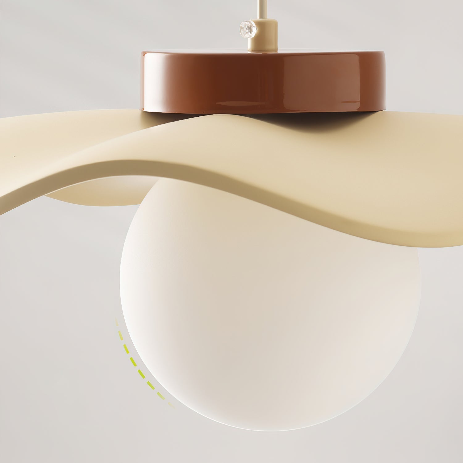 Suspension Verre Ondulé Ombre Sculptural Minimaliste Accent - Neutralighting