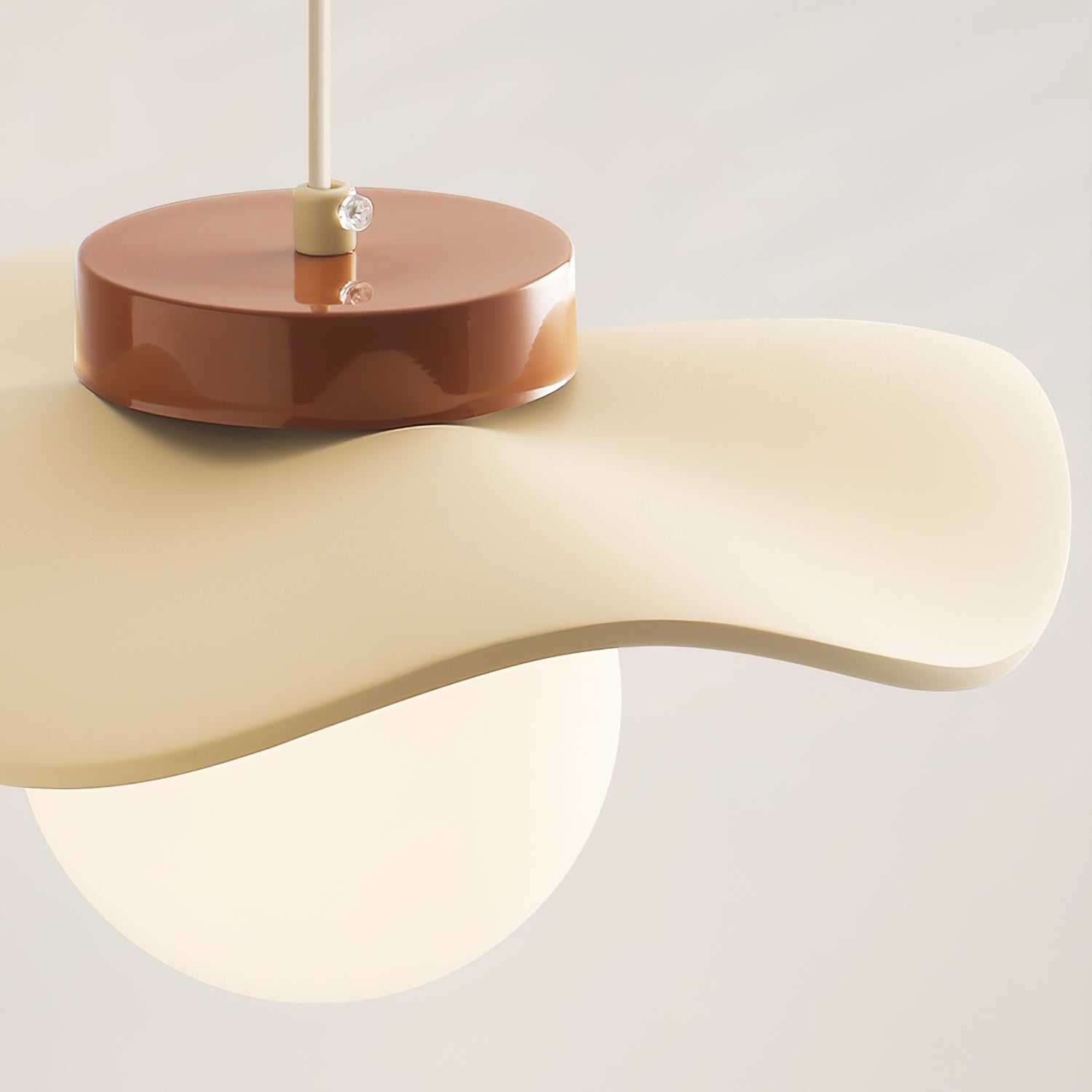 Suspension Verre Ondulé Ombre Sculptural Minimaliste Accent - Neutralighting