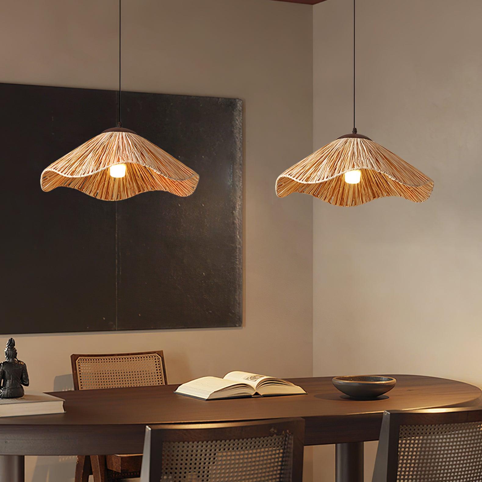 Firan Lampe suspendue bohème en paille - Neutralighting