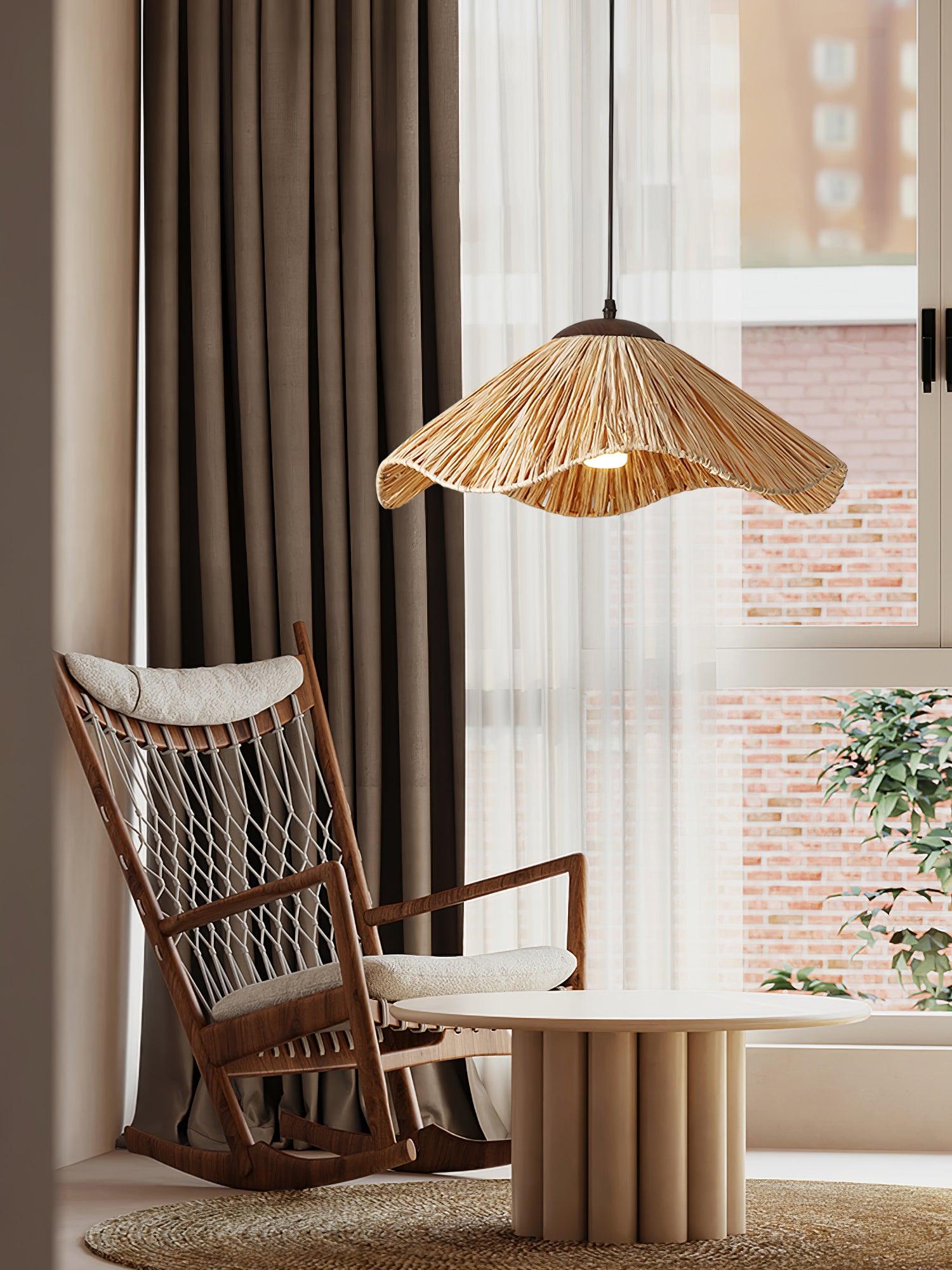 Firan Lampe suspendue bohème en paille - Neutralighting