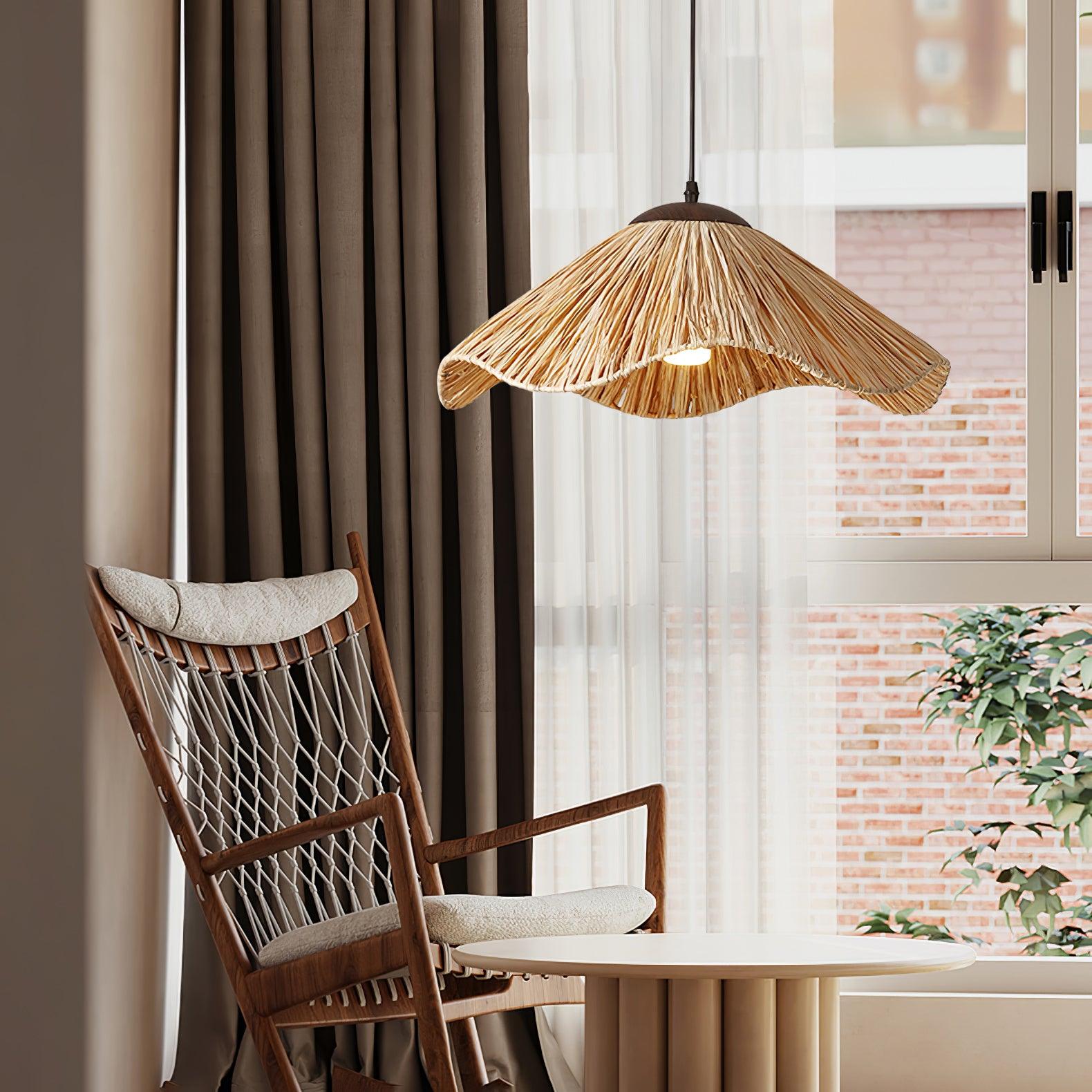 Firan Lampe suspendue bohème en paille - Neutralighting