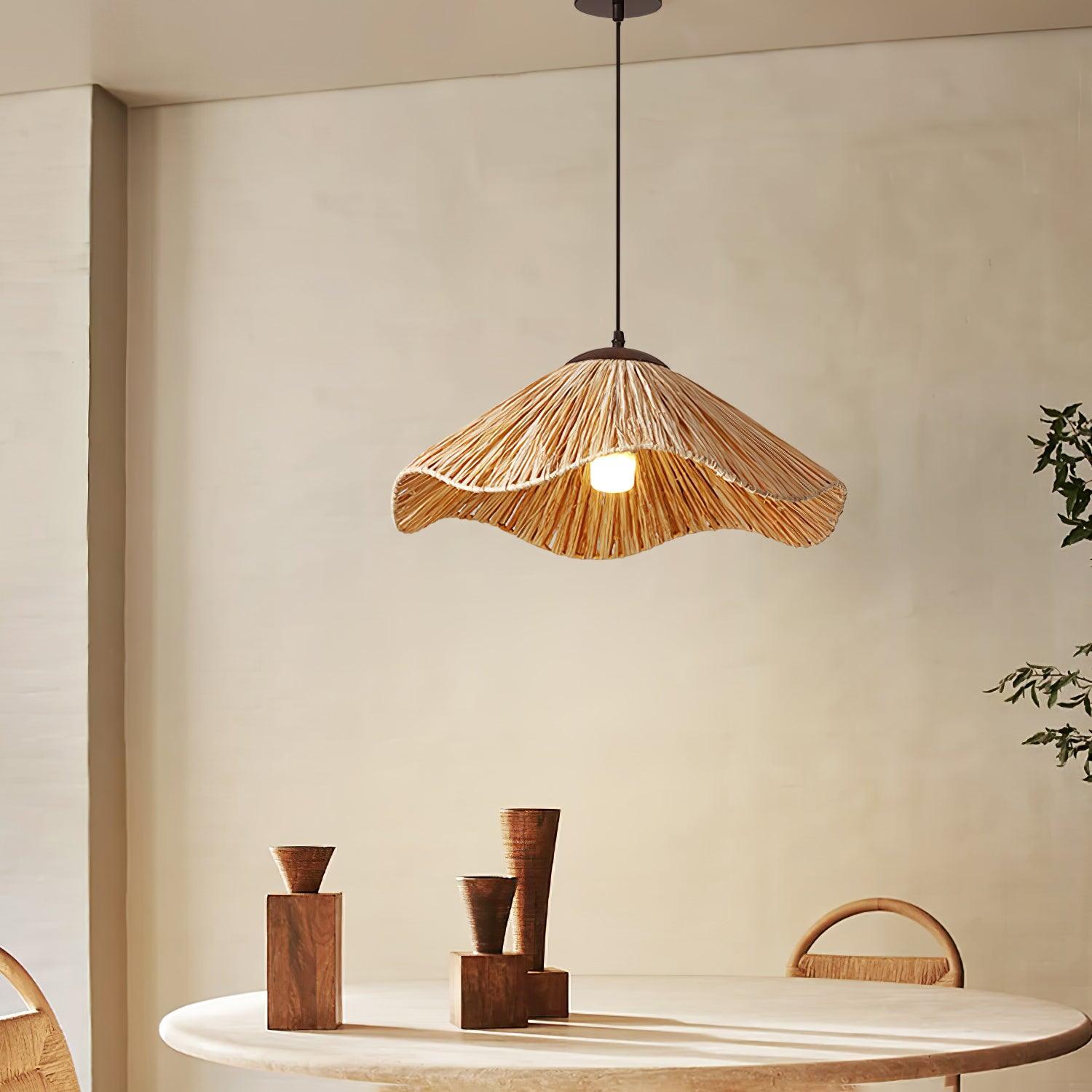 Firan Lampe suspendue bohème en paille - Neutralighting