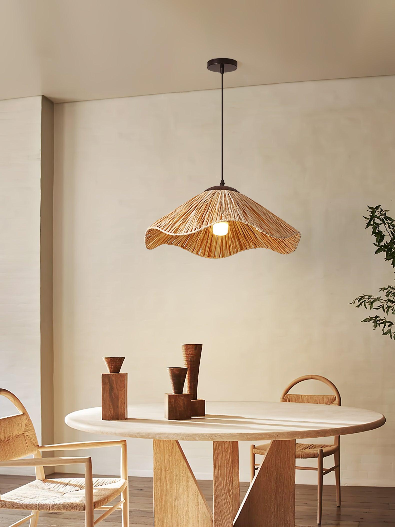 Firan Lampe suspendue bohème en paille - Neutralighting