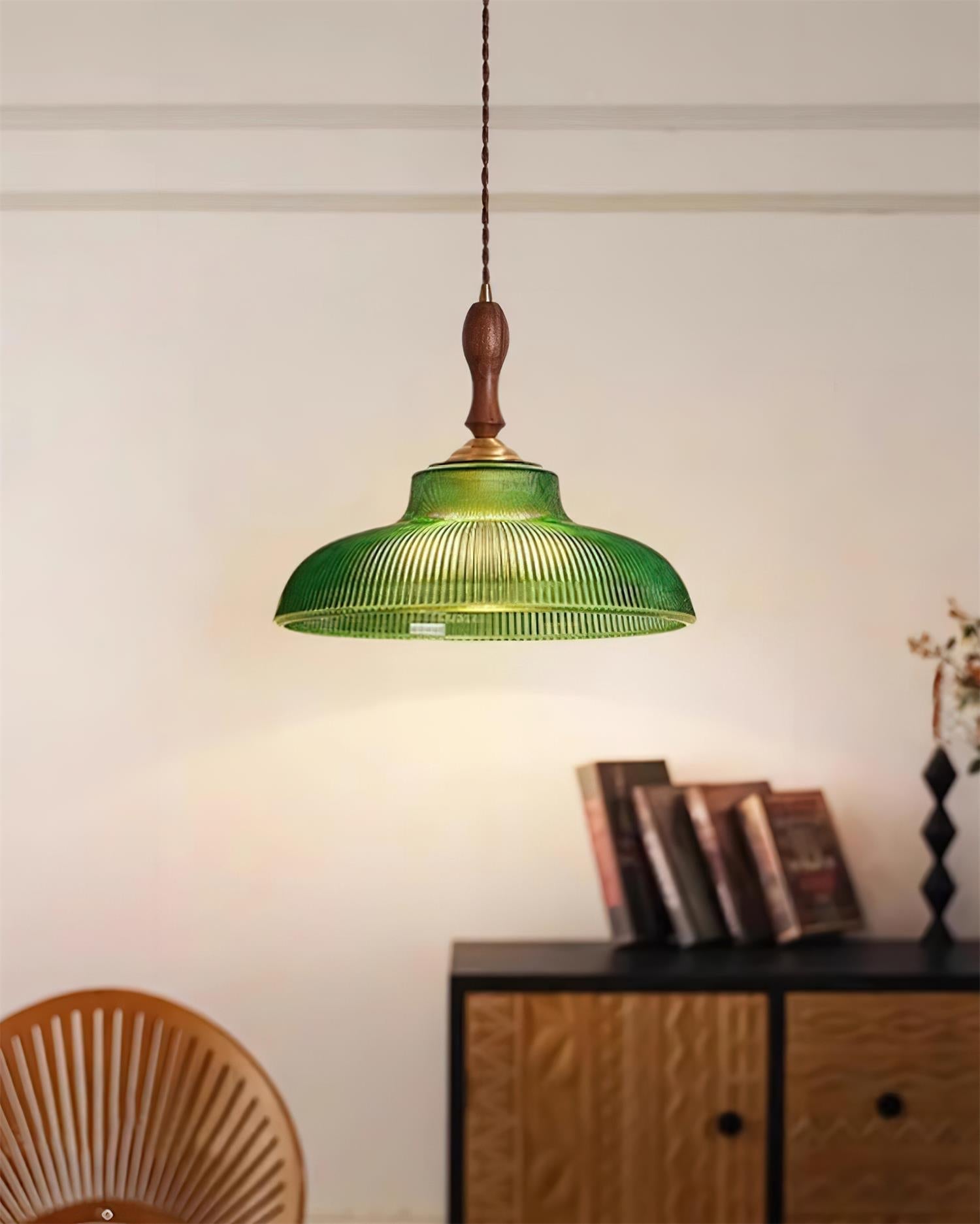 Nolyn Vintage-Fluted Glass Pendant Lamp - Letslighting