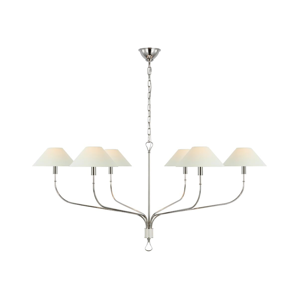 Ulshaaris Lustre Industriel Vintage En Tissu Et Laiton à Queue Décalée - Neutralighting