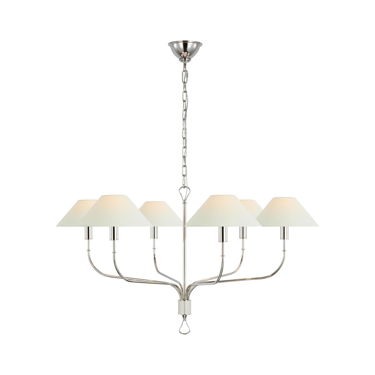 Ulshaaris Lustre Industriel Vintage En Tissu Et Laiton à Queue Décalée - Neutralighting