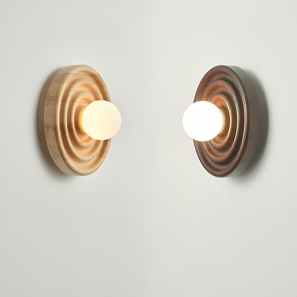 Ultalora Modern Minimalist Wood Glass Wall Lamp - Lamp Copper