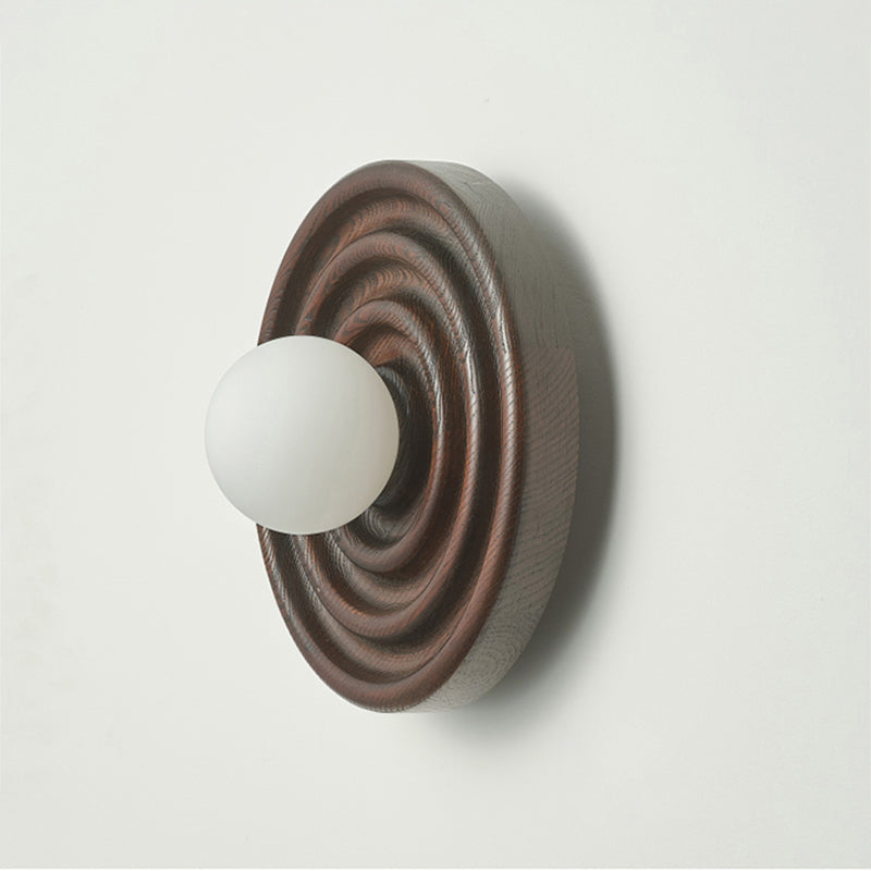 Ultalora Modern Minimalist Wood Glass Wall Lamp - Lamp Copper
