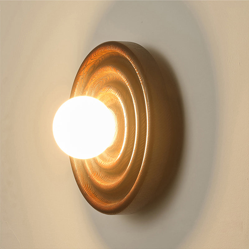 Ultalora Modern Minimalist Wood Glass Wall Lamp - Lamp Copper