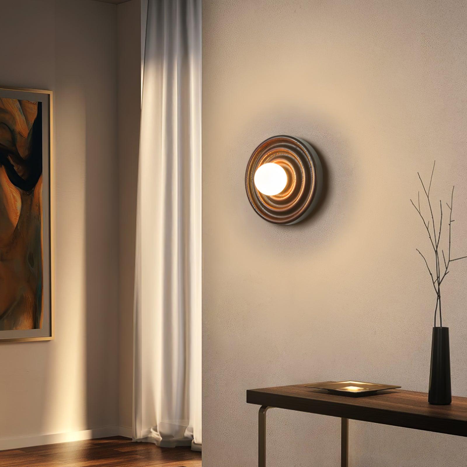 Lumoran Applique murale Ripple avec corps en bois de frêne et abat-jour en verre - Neutralighting