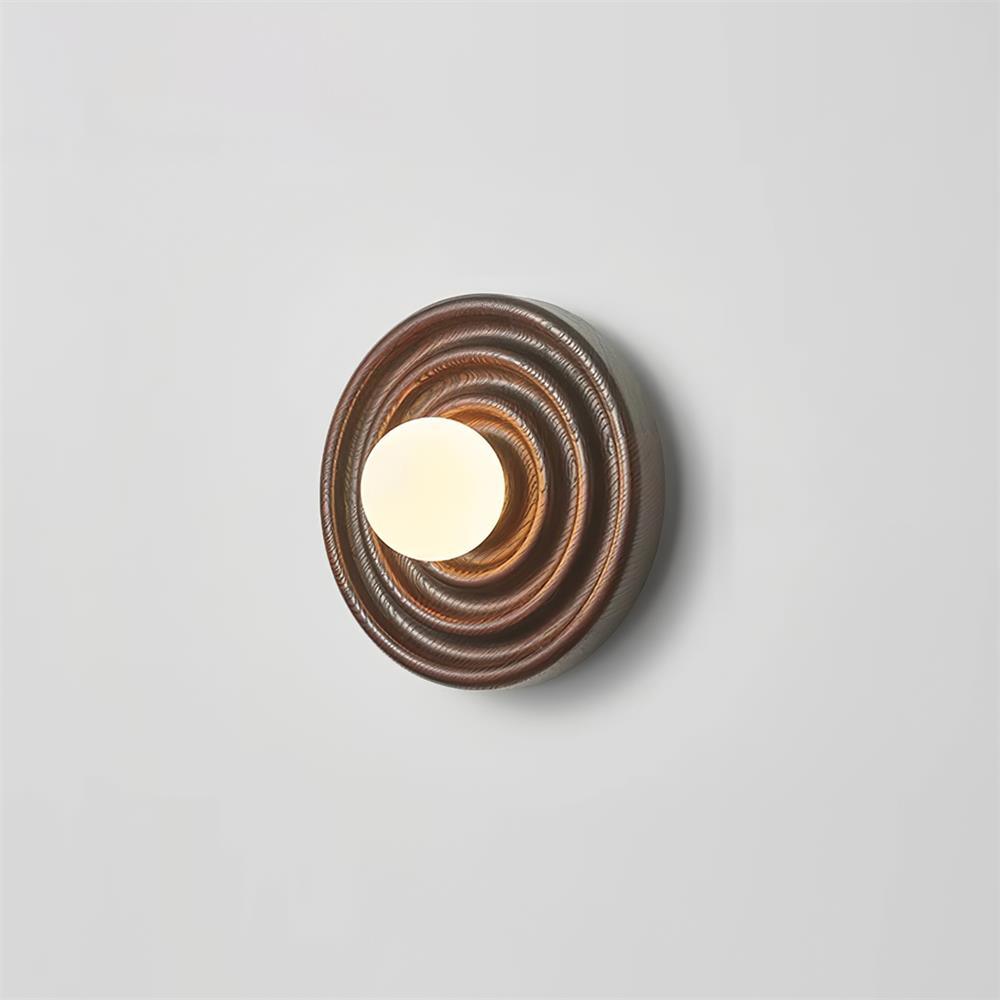 Lumoran Applique murale Ripple avec corps en bois de frêne et abat-jour en verre - Neutralighting