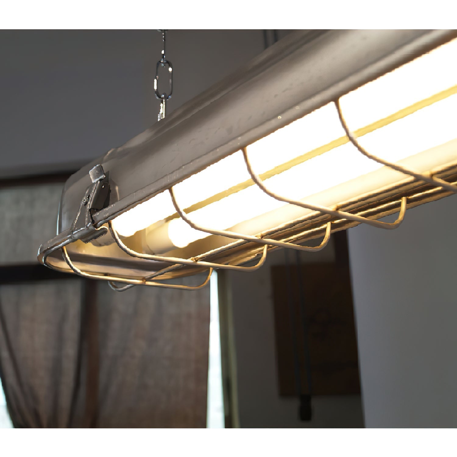 Anorionis Modern Minimalist Cage Glass Pendant Light - Lamp Copper