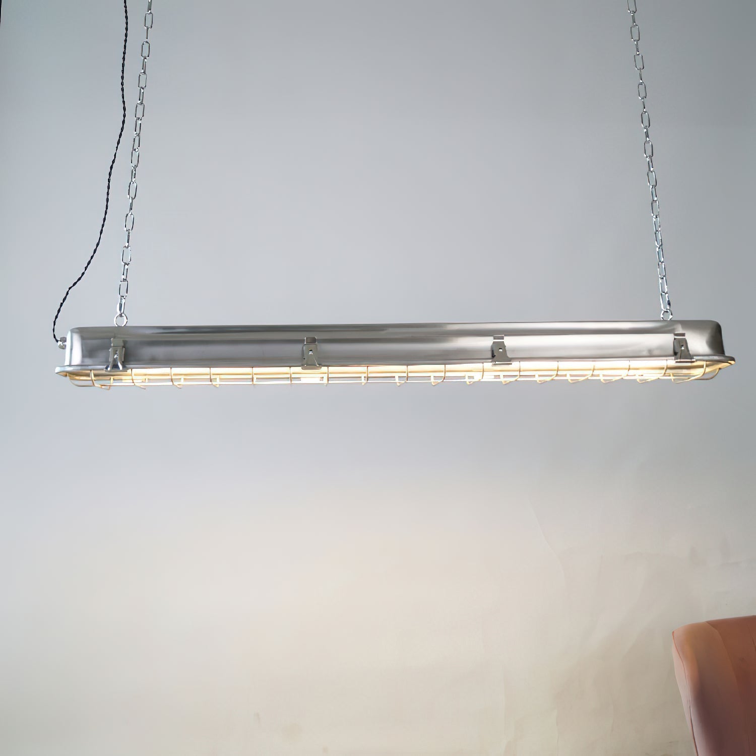 Anorionis Modern Minimalist Cage Glass Pendant Light - Lamp Copper