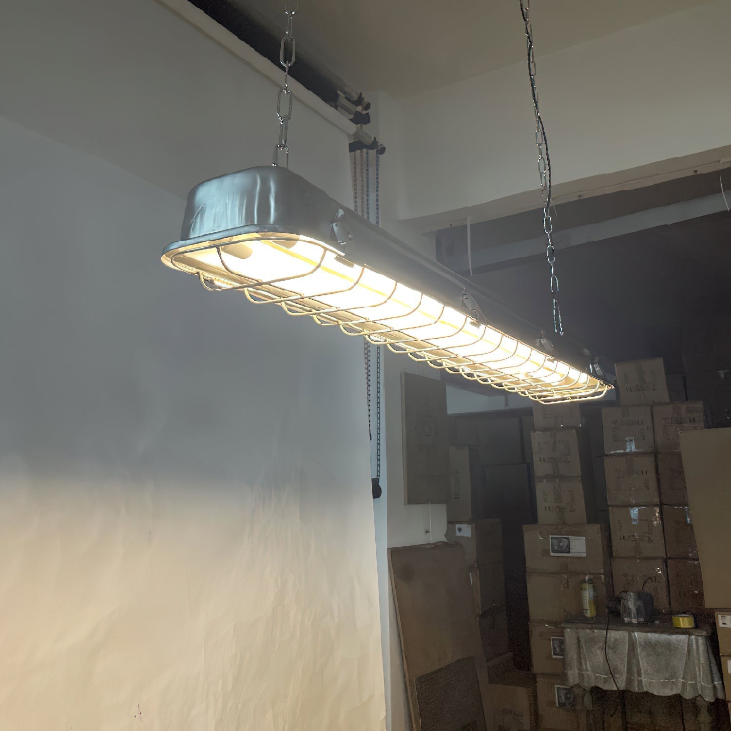 Anorionis Modern Minimalist Cage Glass Pendant Light - Lamp Copper