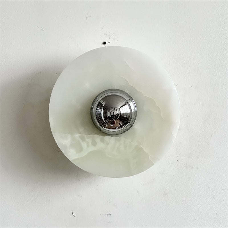 Arsole Modern Minimalist Round Jade Metal Wall Lamp - Lamp Copper