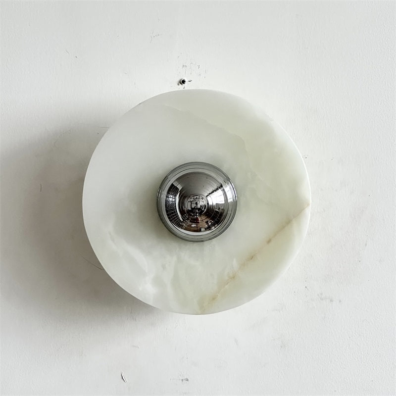 Arsole Modern Minimalist Round Jade Metal Wall Lamp - Lamp Copper