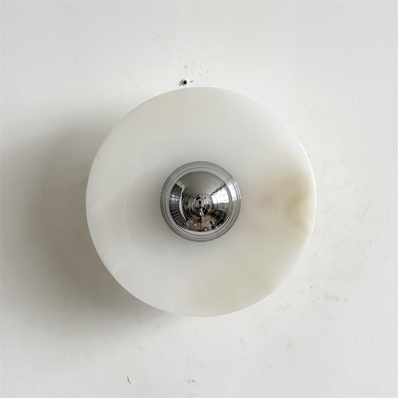 Arsole Modern Minimalist Round Jade Metal Wall Lamp - Lamp Copper