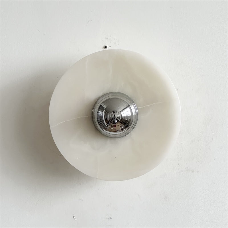 Arsole Modern Minimalist Round Jade Metal Wall Lamp - Lamp Copper