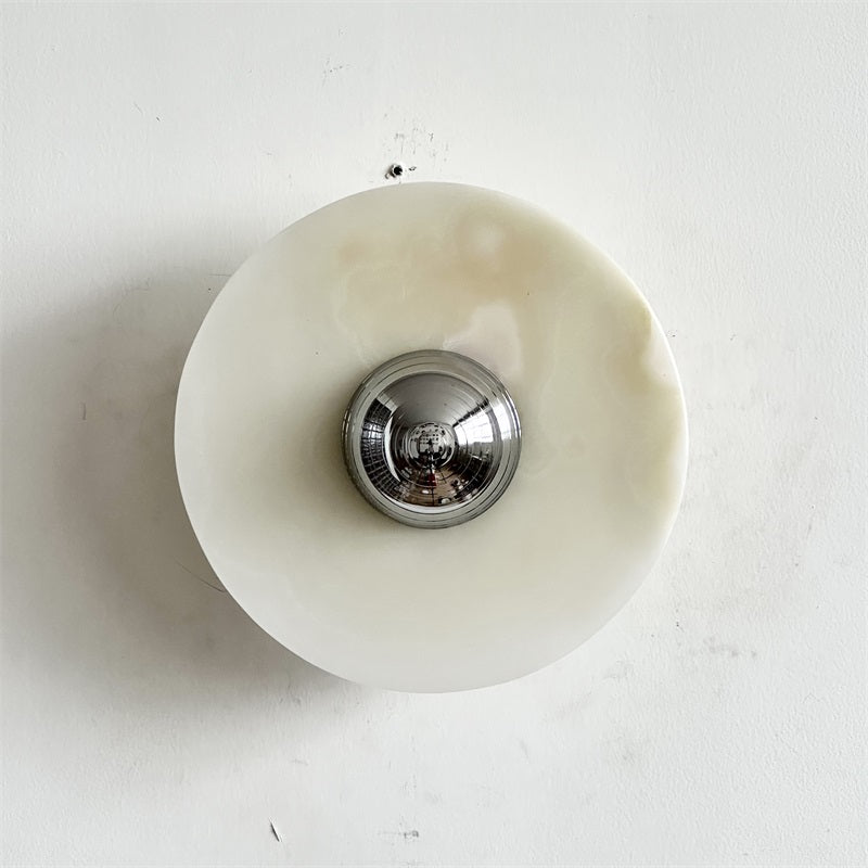 Arsole Modern Minimalist Round Jade Metal Wall Lamp - Lamp Copper