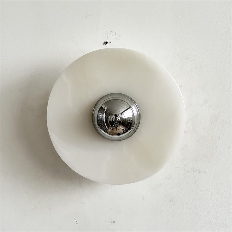 Arsole Modern Minimalist Round Jade Metal Wall Lamp - Lamp Copper