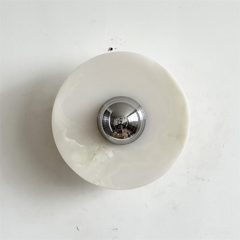 Arsole Modern Minimalist Round Jade Metal Wall Lamp - Lamp Copper