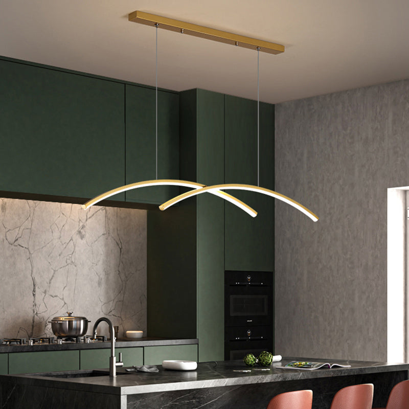 Arisha Luminaires Suspension Lineaire Minimaliste En Aluminium Pour La Cuisine Ou Salon - Neutralighting