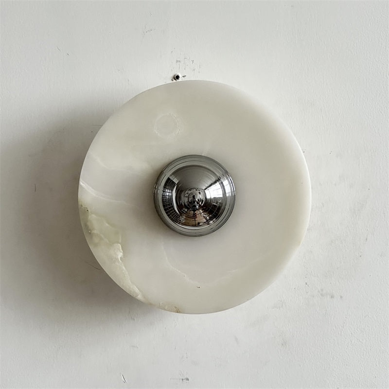 Arsole Modern Minimalist Round Jade Metal Wall Lamp - Lamp Copper