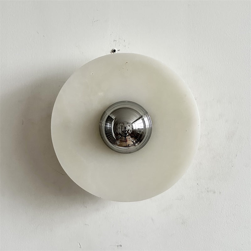 Arsole Modern Minimalist Round Jade Metal Wall Lamp - Lamp Copper