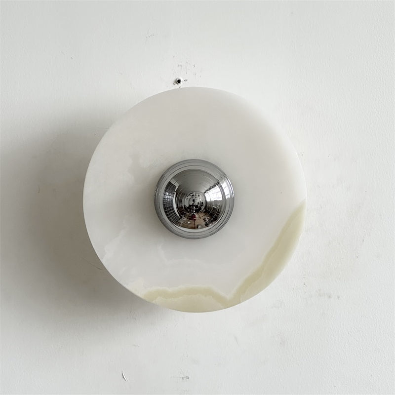 Arsole Modern Minimalist Round Jade Metal Wall Lamp - Lamp Copper