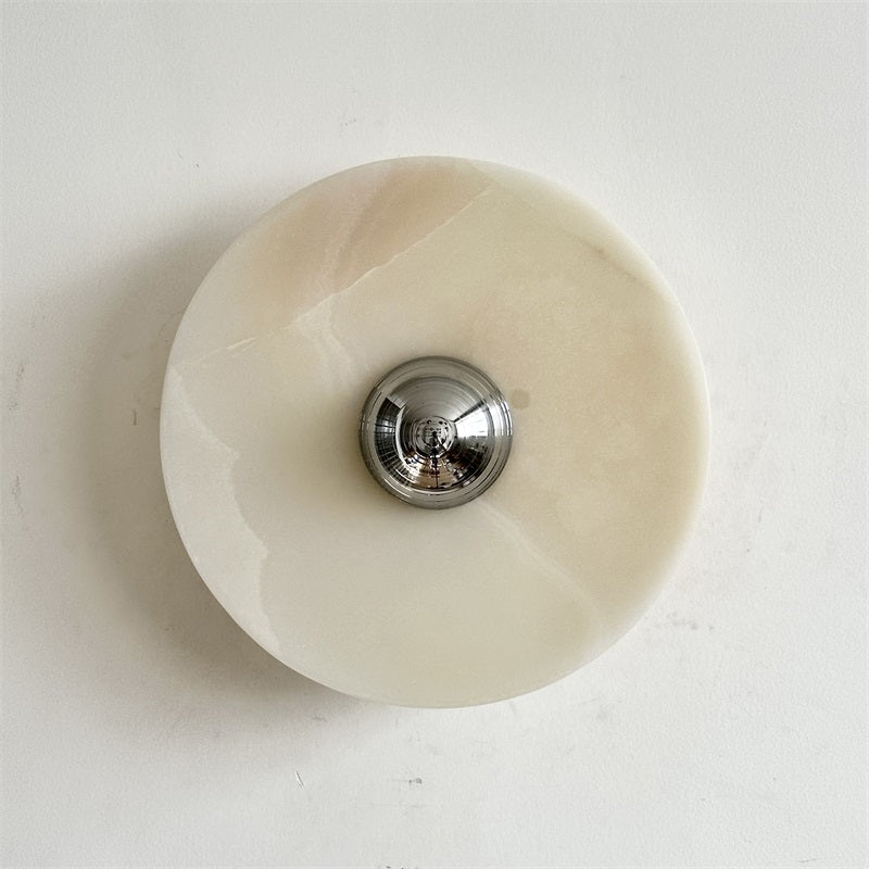 Arsole Modern Minimalist Round Jade Metal Wall Lamp - Lamp Copper