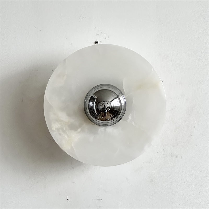 Arsole Modern Minimalist Round Jade Metal Wall Lamp - Lamp Copper