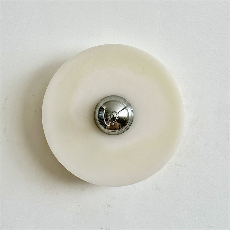 Arsole Modern Minimalist Round Jade Metal Wall Lamp - Lamp Copper