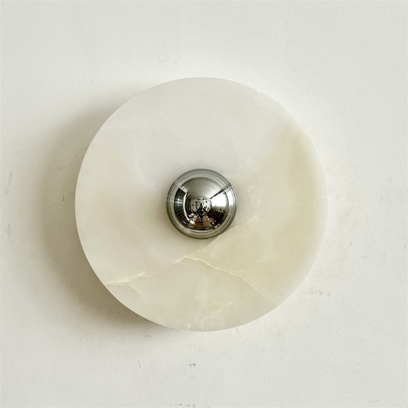 Arsole Modern Minimalist Round Jade Metal Wall Lamp - Lamp Copper
