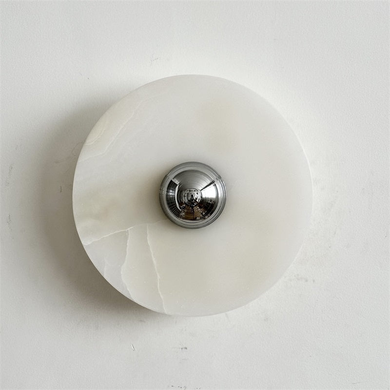 Arsole Modern Minimalist Round Jade Metal Wall Lamp - Lamp Copper