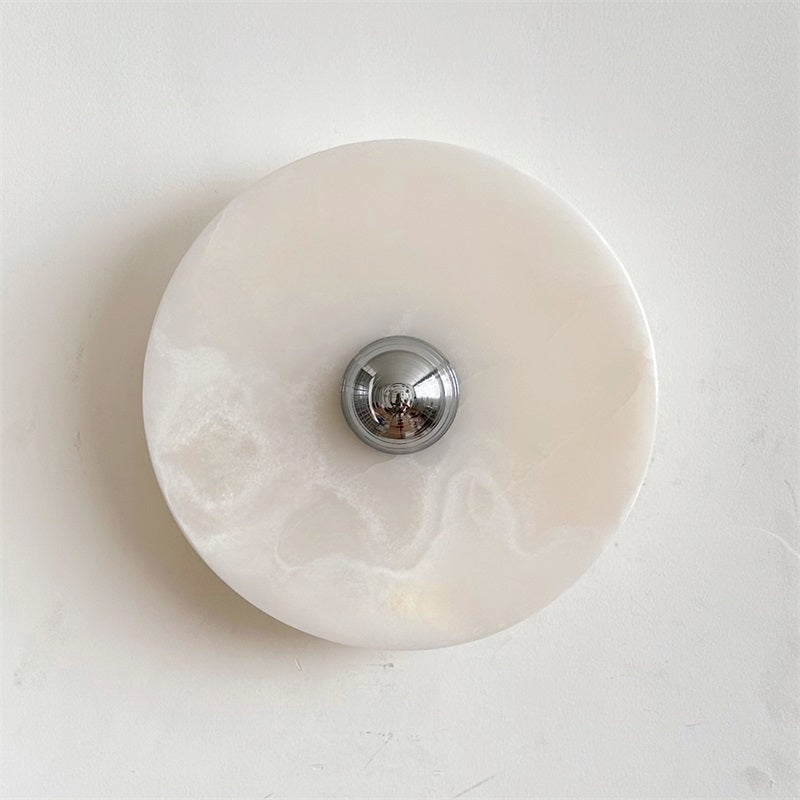 Arsole Modern Minimalist Round Jade Metal Wall Lamp - Lamp Copper