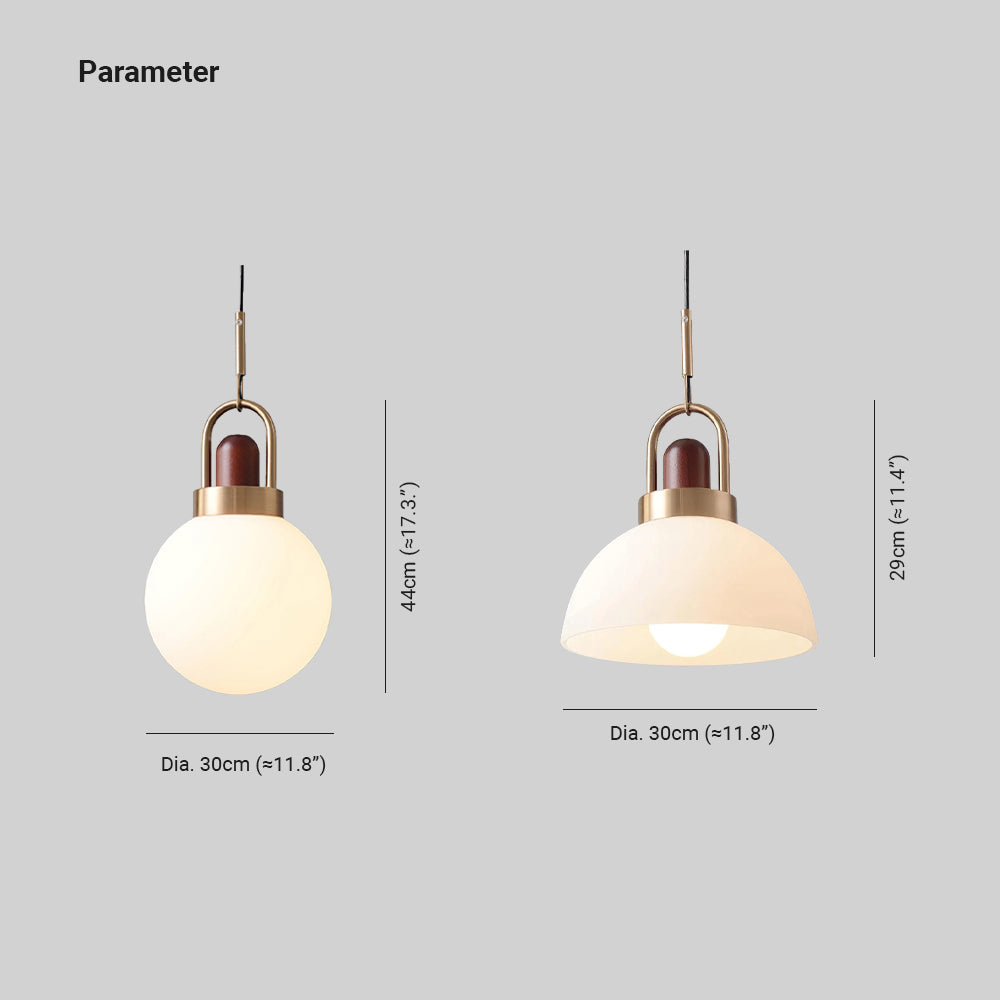 Valentina Moderne LED Suspension Métal Bois Verre Salle à Manger Chambre à Coucher - Neutralighting