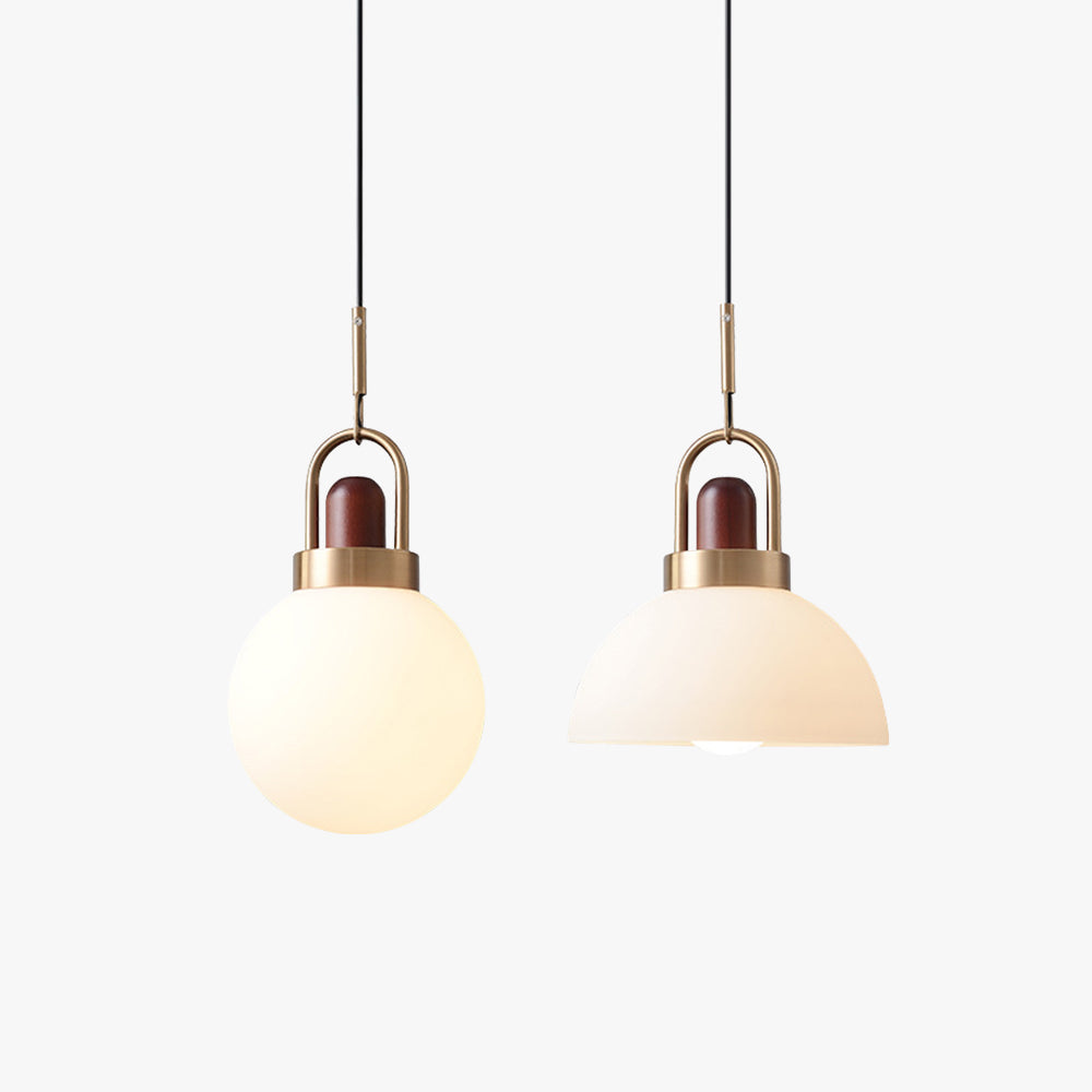 Valentina Moderne LED Suspension Métal Bois Verre Salle à Manger Chambre à Coucher - Neutralighting