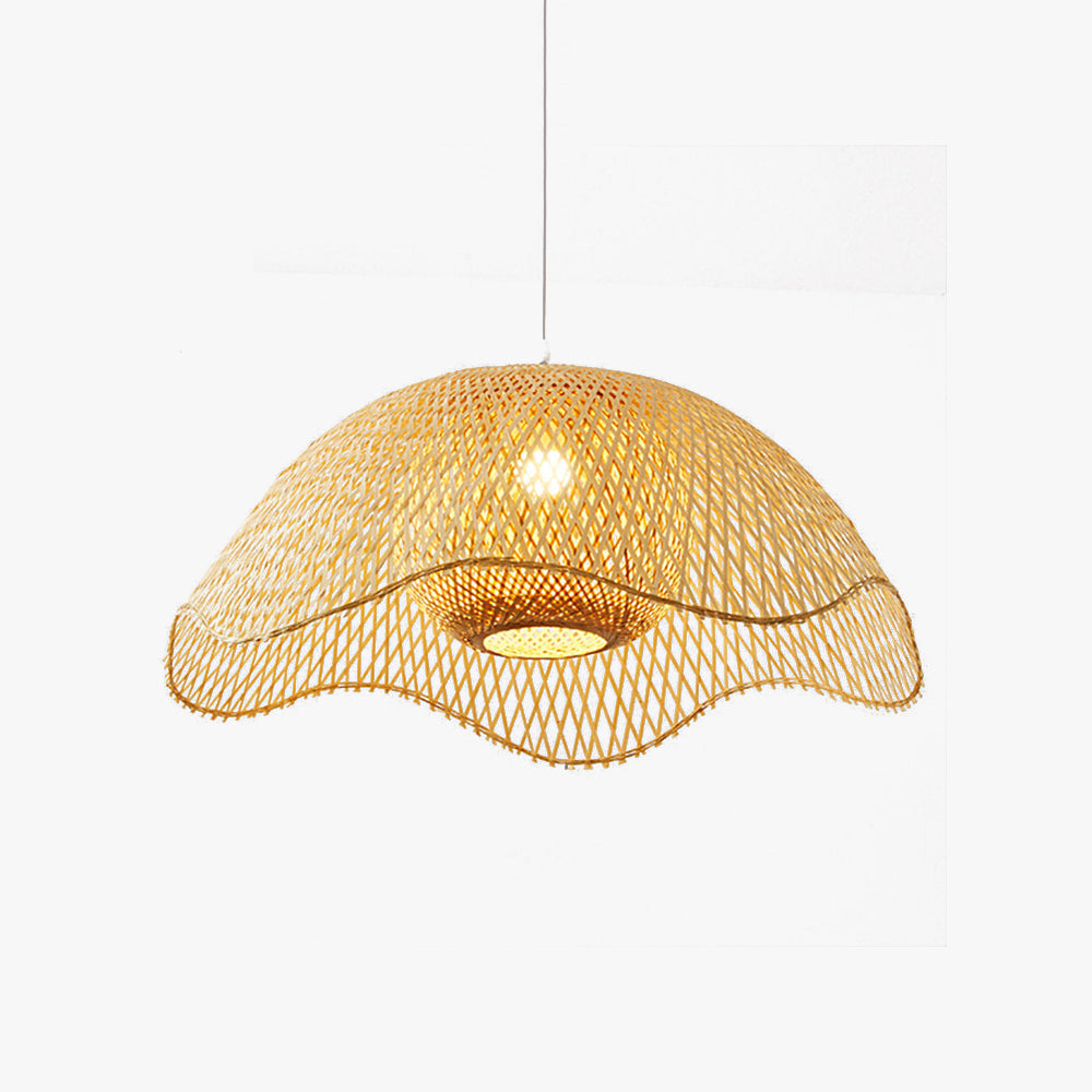 Ritta Tissu Osier Suspension Bambou Chambre à Manger Salle à Manger - Neutralighting
