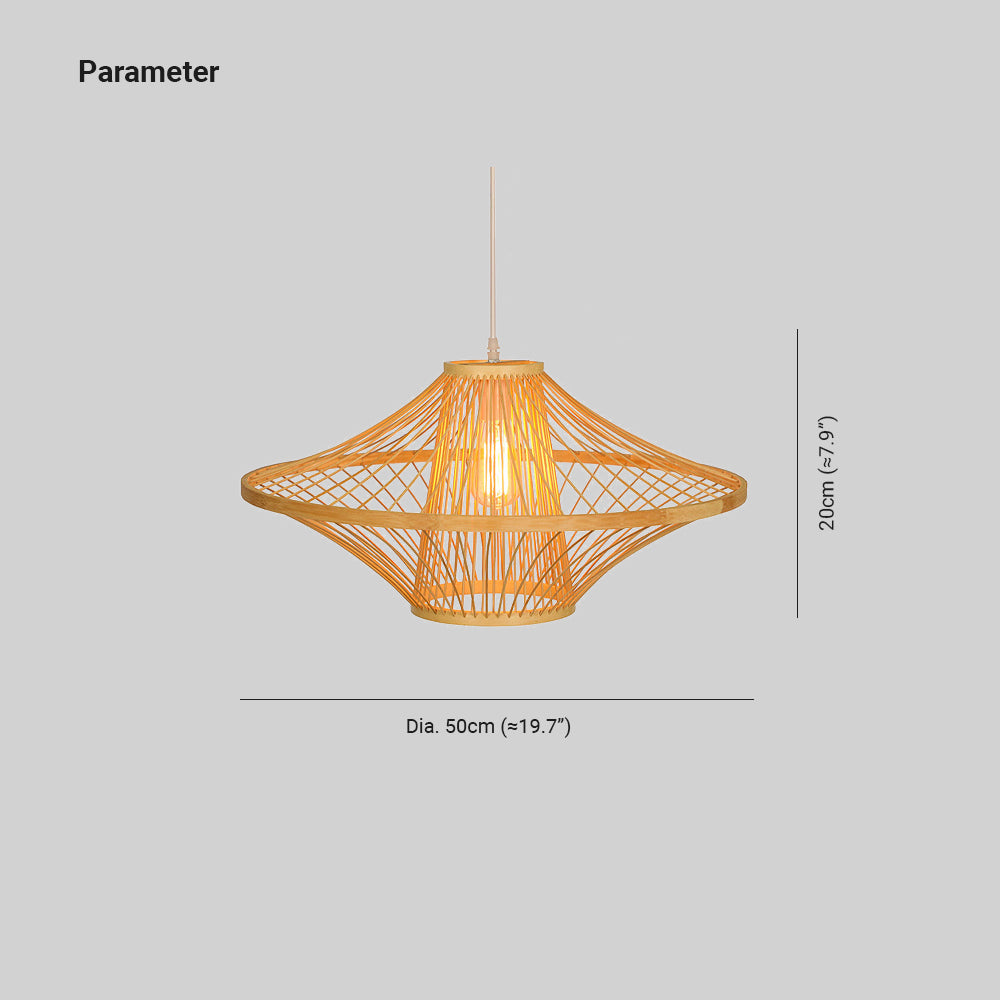 Ritta Suspension Créative Fait à la Main Bambou Salon - Neutralighting