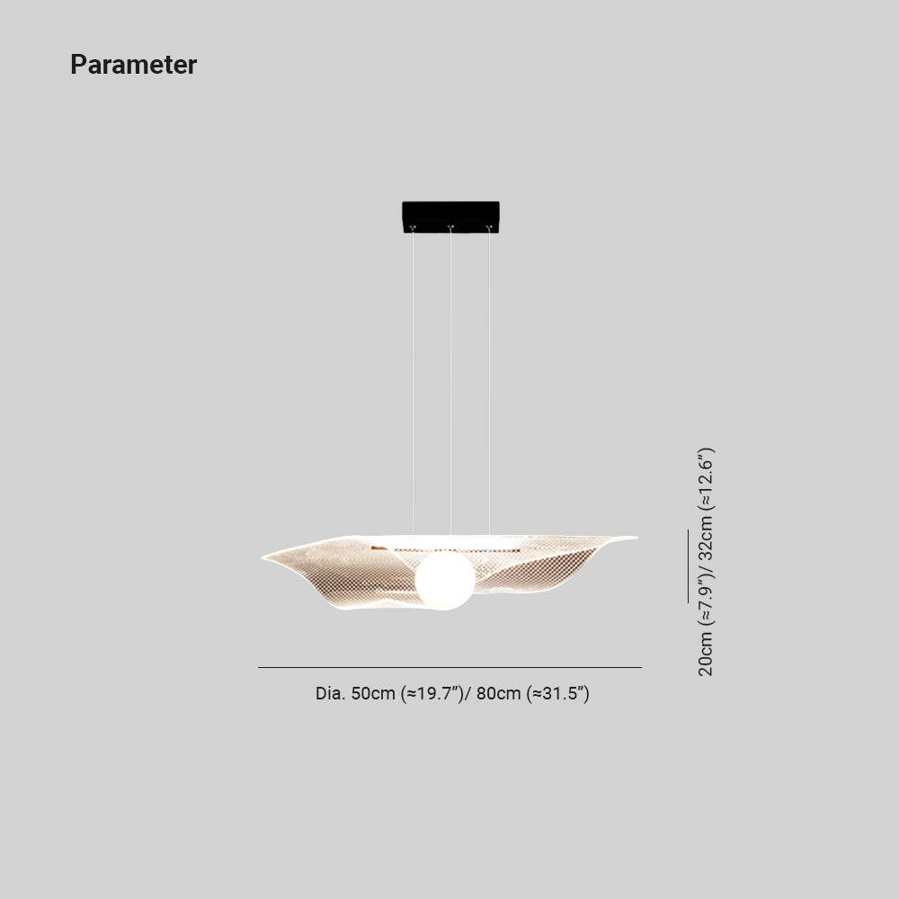 Arisha Suspension LED Minimaliste Acrylique Métal Salon - Neutralighting