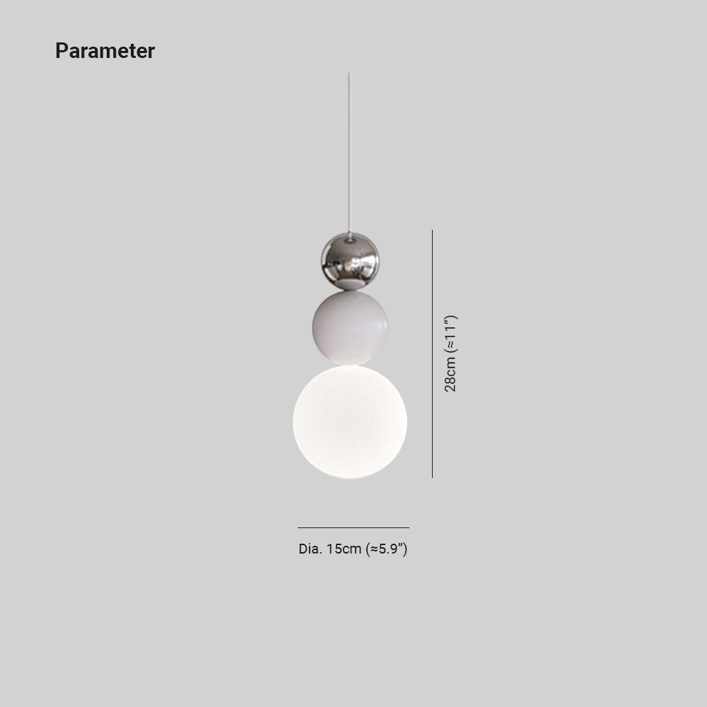 Valentina Suspension LED Moderne Bauhaus Verre Métal Chambre à Coucher - Neutralighting