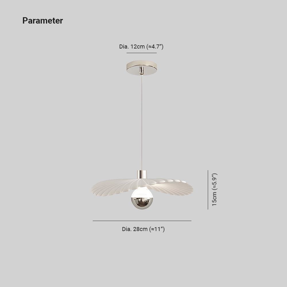 Arisha Suspension Feuille Nordique Métal Résine Chambre à Coucher Couloir - Neutralighting