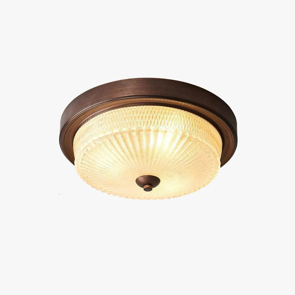 Silva Plafonnier Vintage Rond Verre Chambre à Coucher