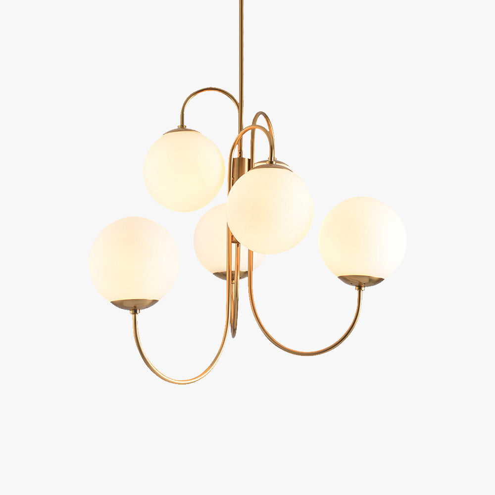 Valentina Lustre LED Luxueux Verre Métal Salon Chambre à Coucher
