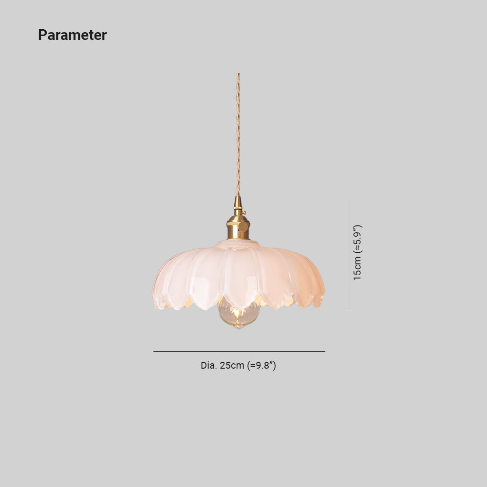 Valentina Rétro LED Suspension Métal/Verre Fleur Salle À Manger - Neutralighting
