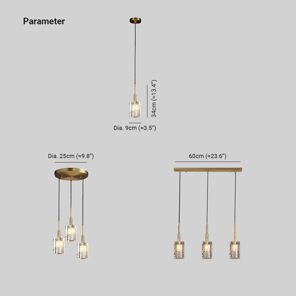 Kristy Moderne Simple Suspension Cristal Salle À Manger/Cuisine - Neutralighting